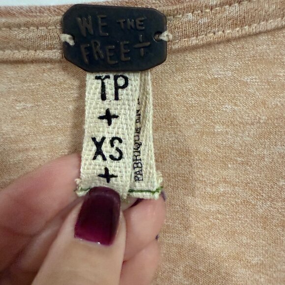 Free People‎ We the Free Cloud Nine Two Tone Long Sleeve Blouse Size XS - Picture 3 of 7